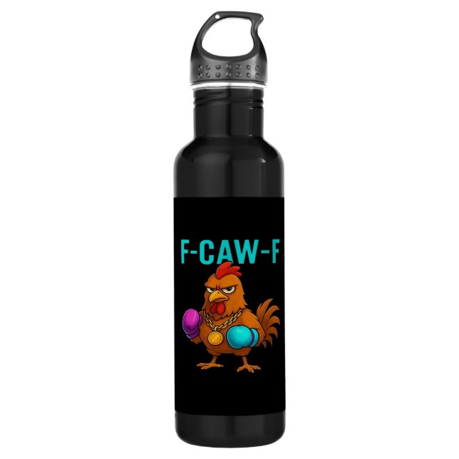 Botella De Agua F-Caw-F Chicken Classic Minimal Clean (Anverso)