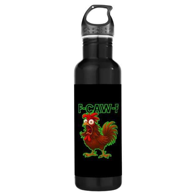 Botella De Agua F-Caw-F Chicken Classic Retro Graphic (Anverso)