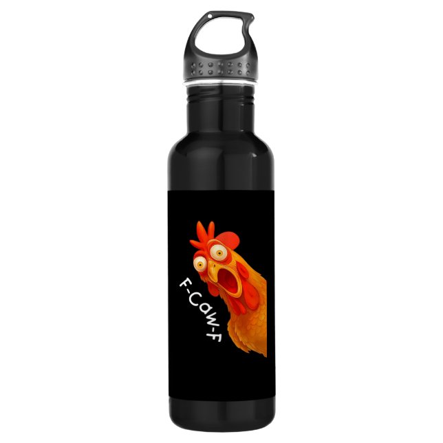 Botella De Agua F-Caw-F Chicken Essential Classic Retro (Anverso)