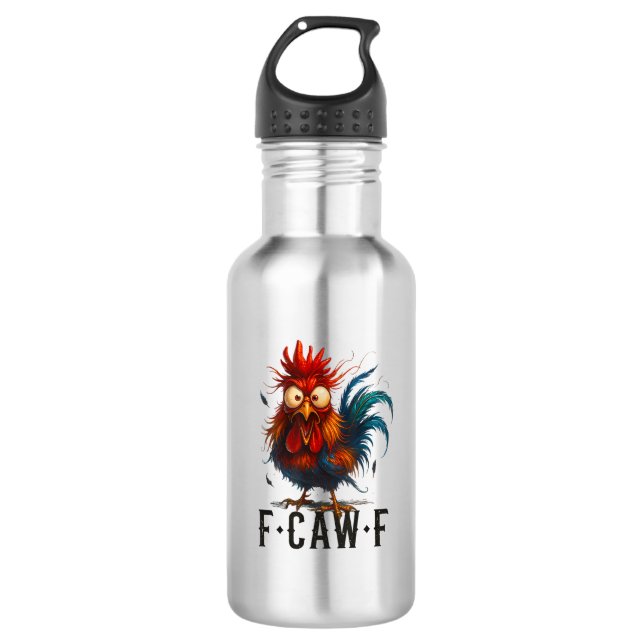 Botella De Agua F-Caw-F Chicken Rooster Funny Meme (Anverso)