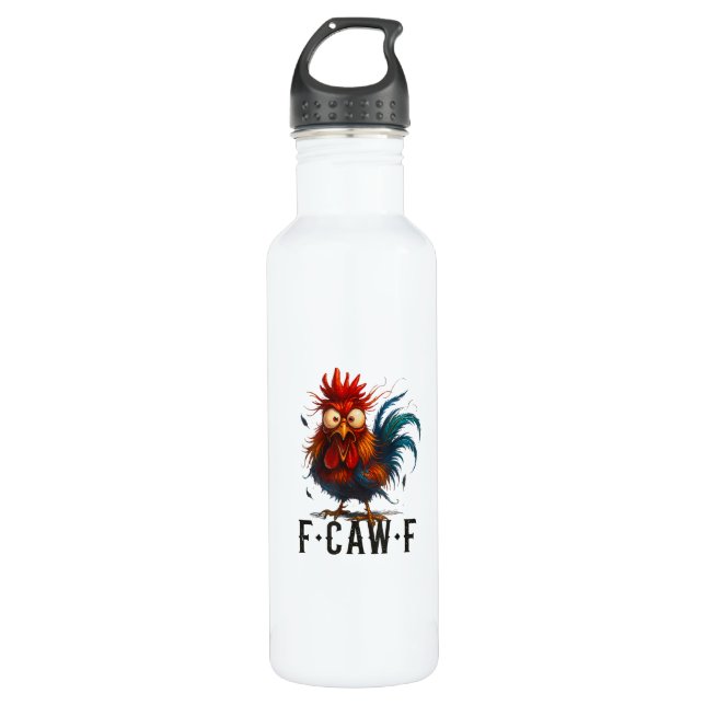 Botella De Agua F-Caw-F Chicken Rooster Funny Meme (Anverso)