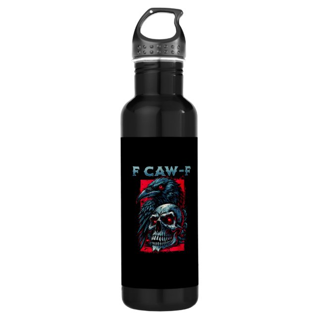 Botella De Agua F-Caw-F Crow Humorous Graphic (Anverso)