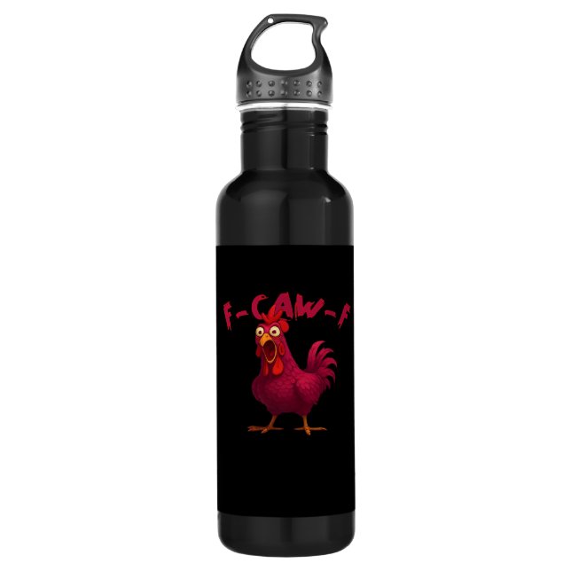 Botella De Agua F Caw F Funny Chicken Humor Creative Casual Style (Anverso)