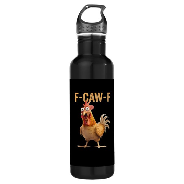 Botella De Agua F Caw F Funny Chicken Humor Rooster Meme Classic (Anverso)