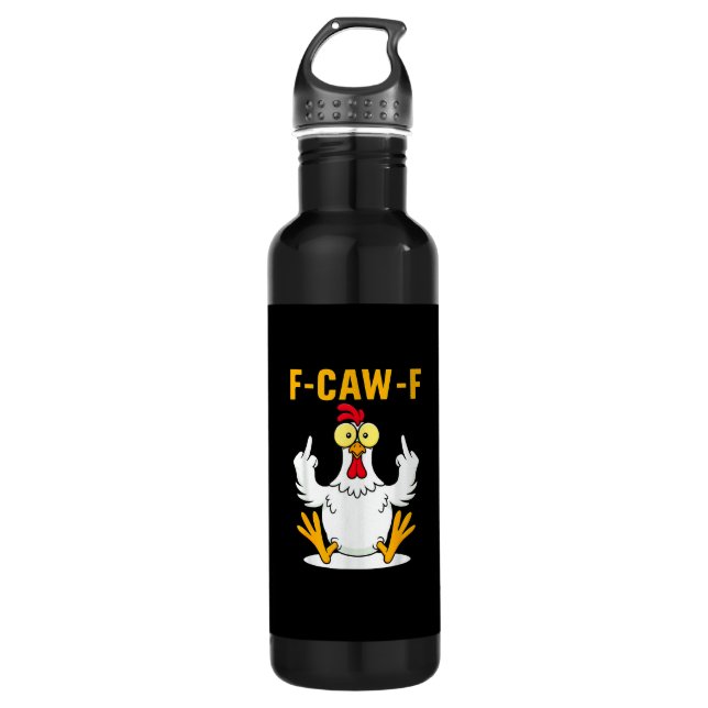 Botella De Agua F-Caw-F Quote Rooster Meme (Anverso)