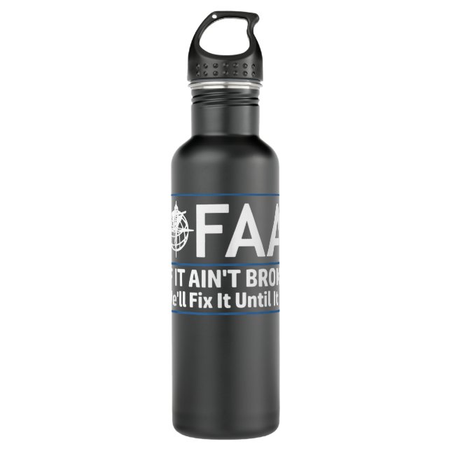 Botella De Agua FAA Federal Aviation Authority Shirt Funny Conserv (Anverso)