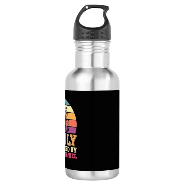 Botella De Agua Fácilmente Distraído Por Perro Retro Cocker Spanie (Anverso)
