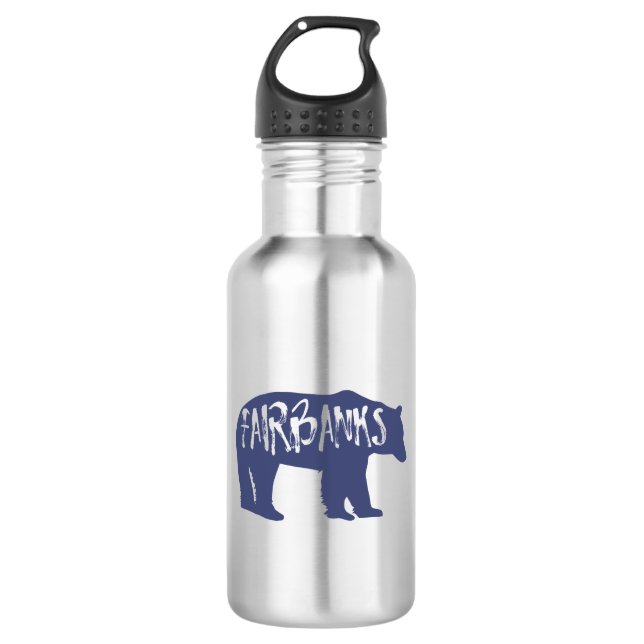 Botella De Agua Fairbanks Alaska Bear (Anverso)