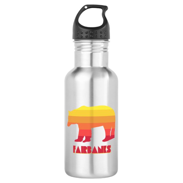 Botella De Agua Fairbanks Alaska Rainbow Bear (Anverso)