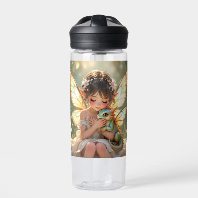 Botella De Agua Fairy and Dragon | Chibi Anime Fairy Tale (Delante)