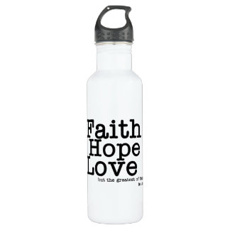 Botella De Agua Faith Hope Love Bottle