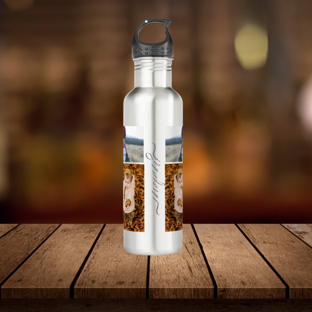 Botella De Agua Familia Collage Simple Amor Moderno Abuela Mamá (Subido por el creador)