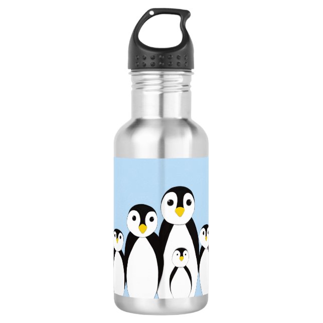 Botella De Agua Familia Cute Penguin (Anverso)