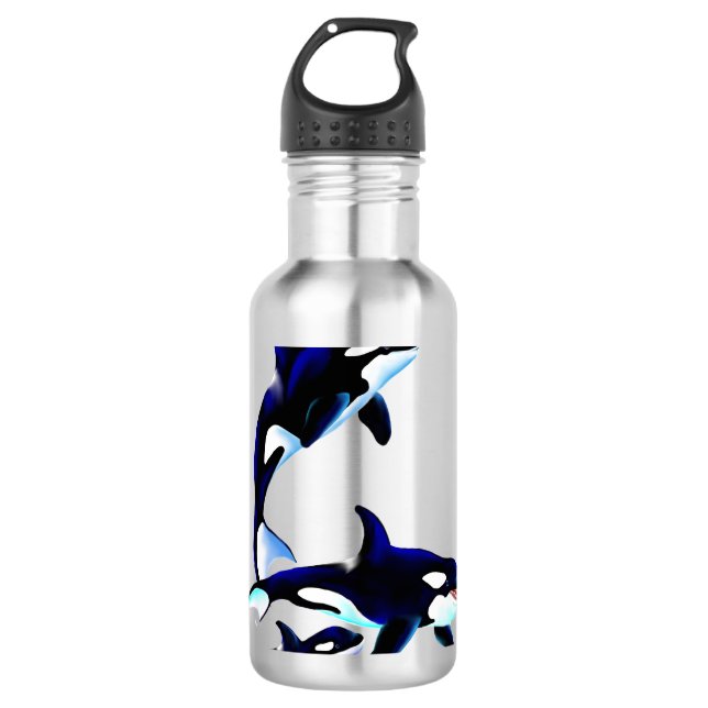 Botella De Agua Familia de la orca (Anverso)