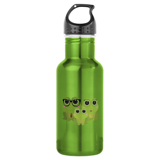 Botella De Agua Familia de ranas (Anverso)