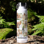 Botella De Agua Familia personalizada monograma de collage de foto<br><div class="desc">Manténgase hidratado con estilo con nuestra moderna botella de agua de Collage de fotos simple Personalizado 6. Personalice esta botella elegante y duradera con seis de sus fotos favoritas, creando un diseño único y significativo. Está fabricado con materiales sin BPA y cuenta con una tapa segura y a prueba de...</div>
