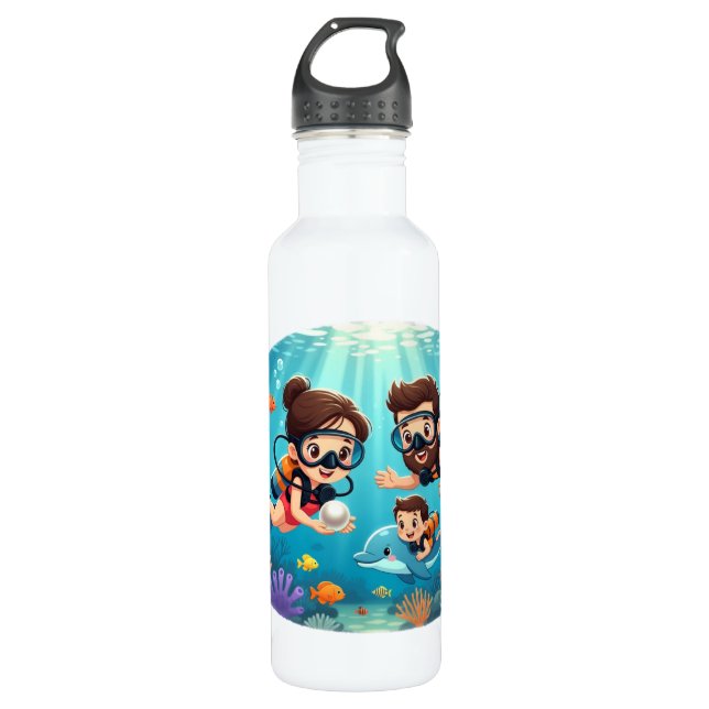 Botella De Agua Family Scuba Diving Adventure (Anverso)