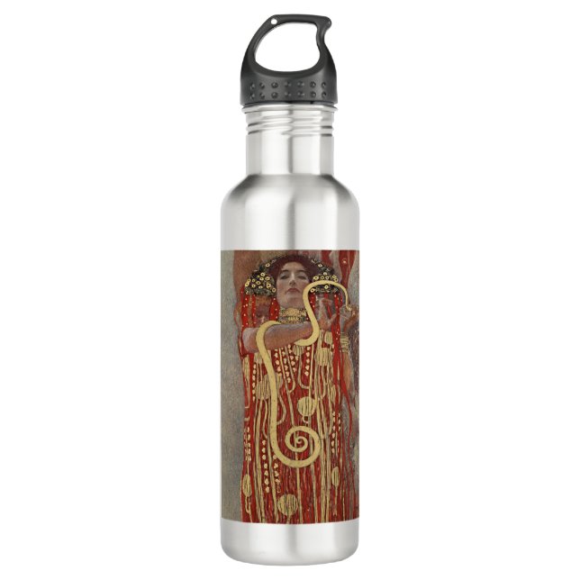 Botella De Agua Famosa pintura de la serpiente de oro Gustav Klimt (Anverso)