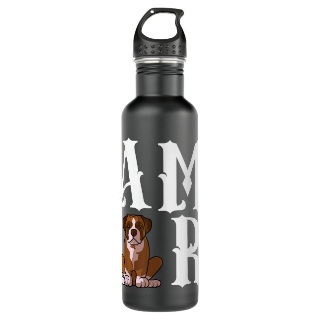 Botella De Agua Famoso español Love Boxer Dog Mom (Anverso)