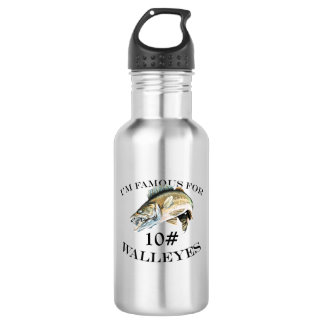 Botella De Agua Famoso Para 10 LB Walleyes Personalizado