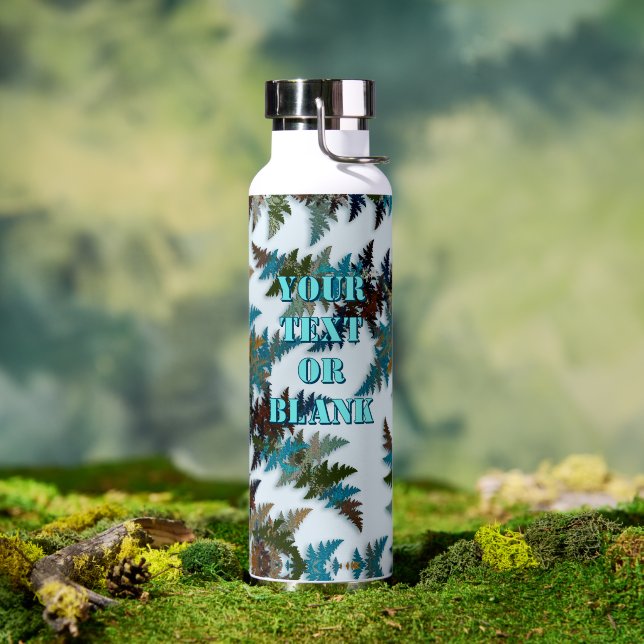 Botella De Agua Fanciful Fractal Arctic Camouflage (Al aire libre (girado))