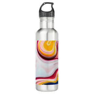 Botella De Agua Fantasía blanca rosa rosa azul trendy