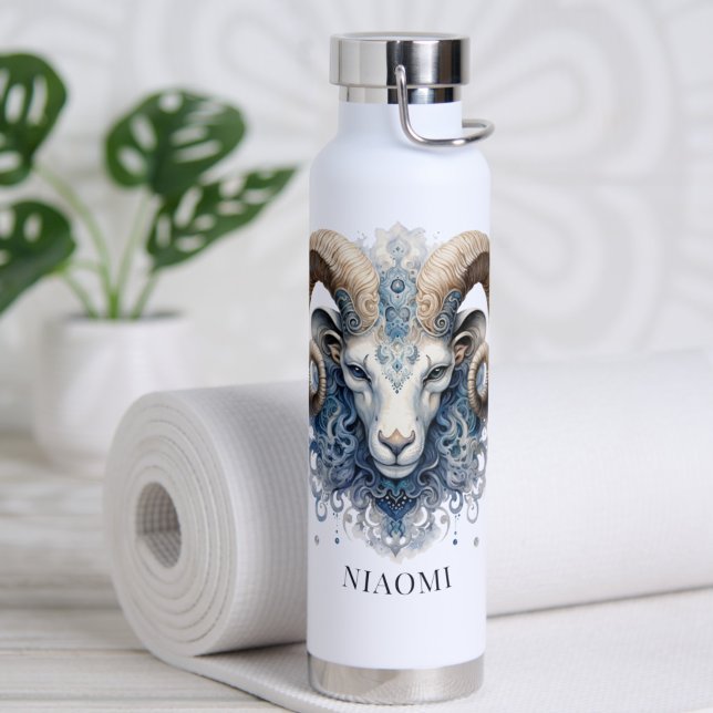 Botella De Agua Fantasía celeste Galaxia Ram Zodiac Símbolo Aries (Subido por el creador)