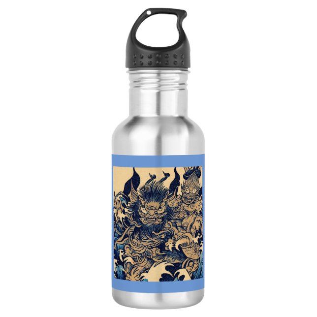 Botella De Agua Fantasía Demons - Woodcut 2 (Anverso)