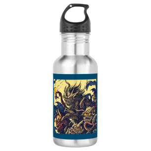 Botella De Agua Fantasía Demons - Woodcut 4