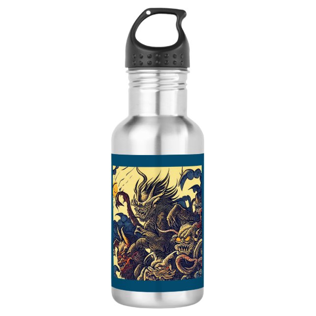 Botella De Agua Fantasía Demons - Woodcut 4 (Anverso)