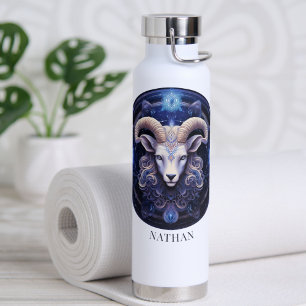 Botella De Agua Fantasía Ram Zodiac Símbolo Celestial Galaxia Arie