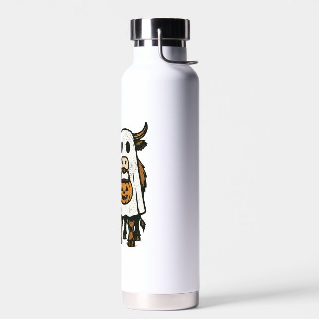 Botella De Agua Fantasma de Halloween de vaca de las Tierras Altas (Izquierdo)