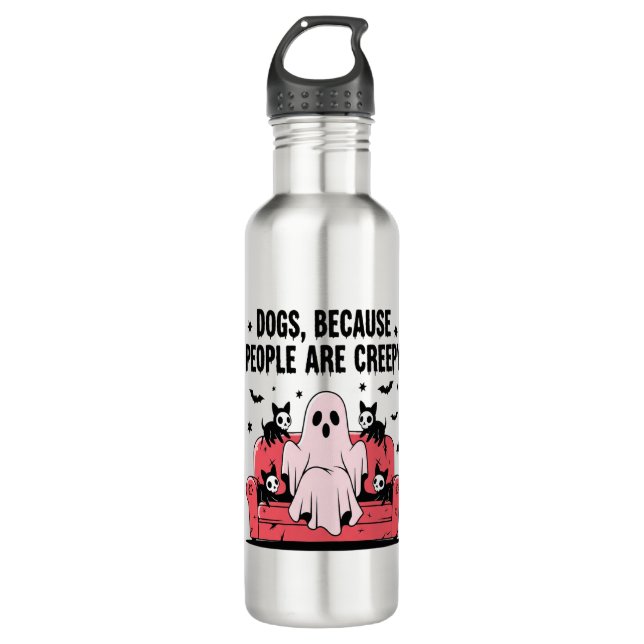 Botella De Agua Fantasma Perro Halloween Fantasma Fantasma Png 2 (Anverso)