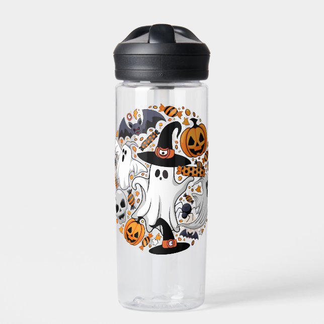Botella De Agua Fantasmas fantasmagóricos y adorables monstruos ad (Delante)