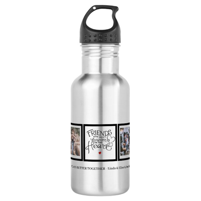 Botella De Agua Fantastic Photo Collage Best Frien (Anverso)