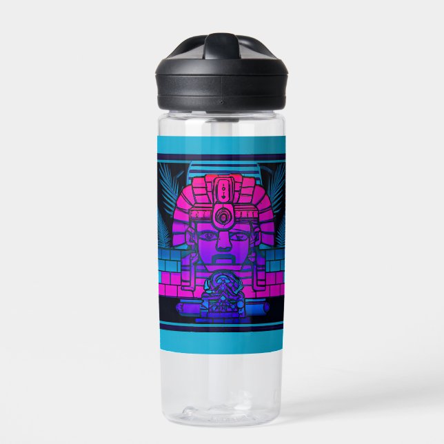 Botella De Agua Faraón Synthwave (Delante)