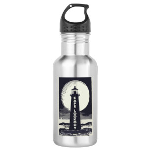 Botella De Agua Faro Cape Lookout North Carolina Luna