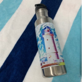 Botella De Agua Faro con temática de playa