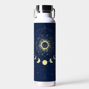 Botella De Agua Fases celestes de la luna solar Zodiac
