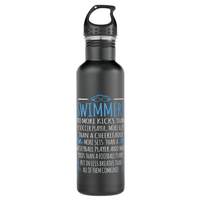 Botella De Agua Fastantes Hombres Mujeres Entrenadores De Natación (Anverso)
