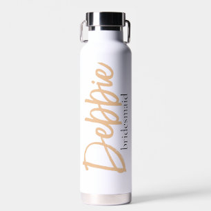 Botella De Agua Favor de dama de honor minimalista y elegante