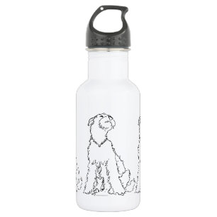 Botella De Agua Felicidad de Airedale, Welsh o Lakeland Terrier