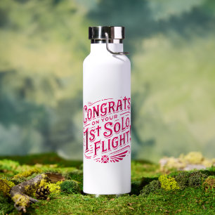 Botella De Agua ¡Felicidades por tu primer vuelo solo!