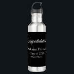 Botella De Agua Felicitaciones graduado agregar nombre de escuela<br><div class="desc">Diseño</div>