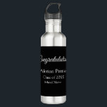 Botella De Agua Felicitaciones graduado agregar nombre de escuela<br><div class="desc">Diseño</div>