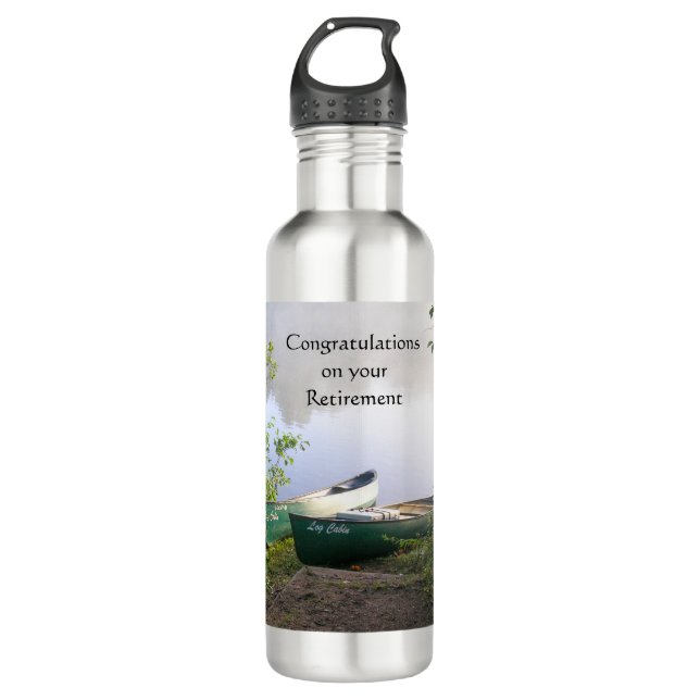 Botella De Agua Felicitaciones por jubilación a la próxima aventur (Anverso)