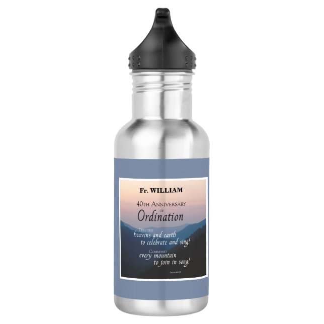 Botella De Agua Felicitaciones por la Ordenanza de 40 Aniversarios (Derecha)