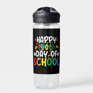 Botella De Agua Feliz 100.º Día del Maestro Estudiante Escolar