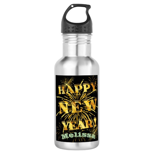 Botella De Agua Feliz Año Nuevo (Anverso)