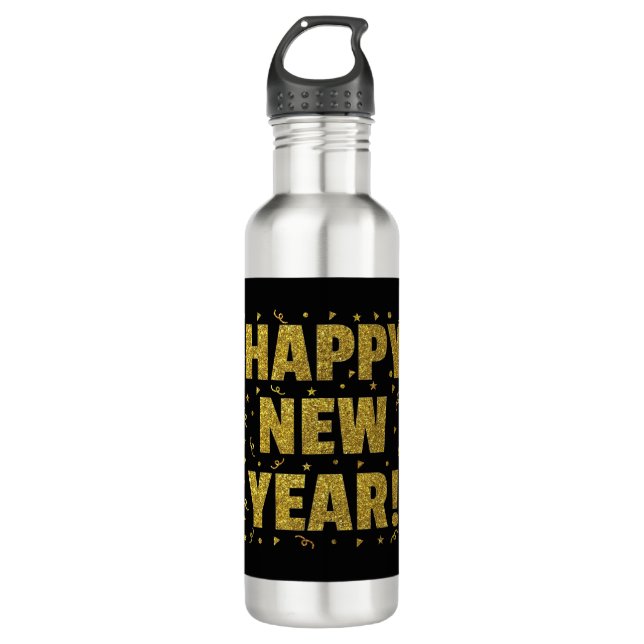 Botella De Agua Feliz Año Nuevo (Anverso)